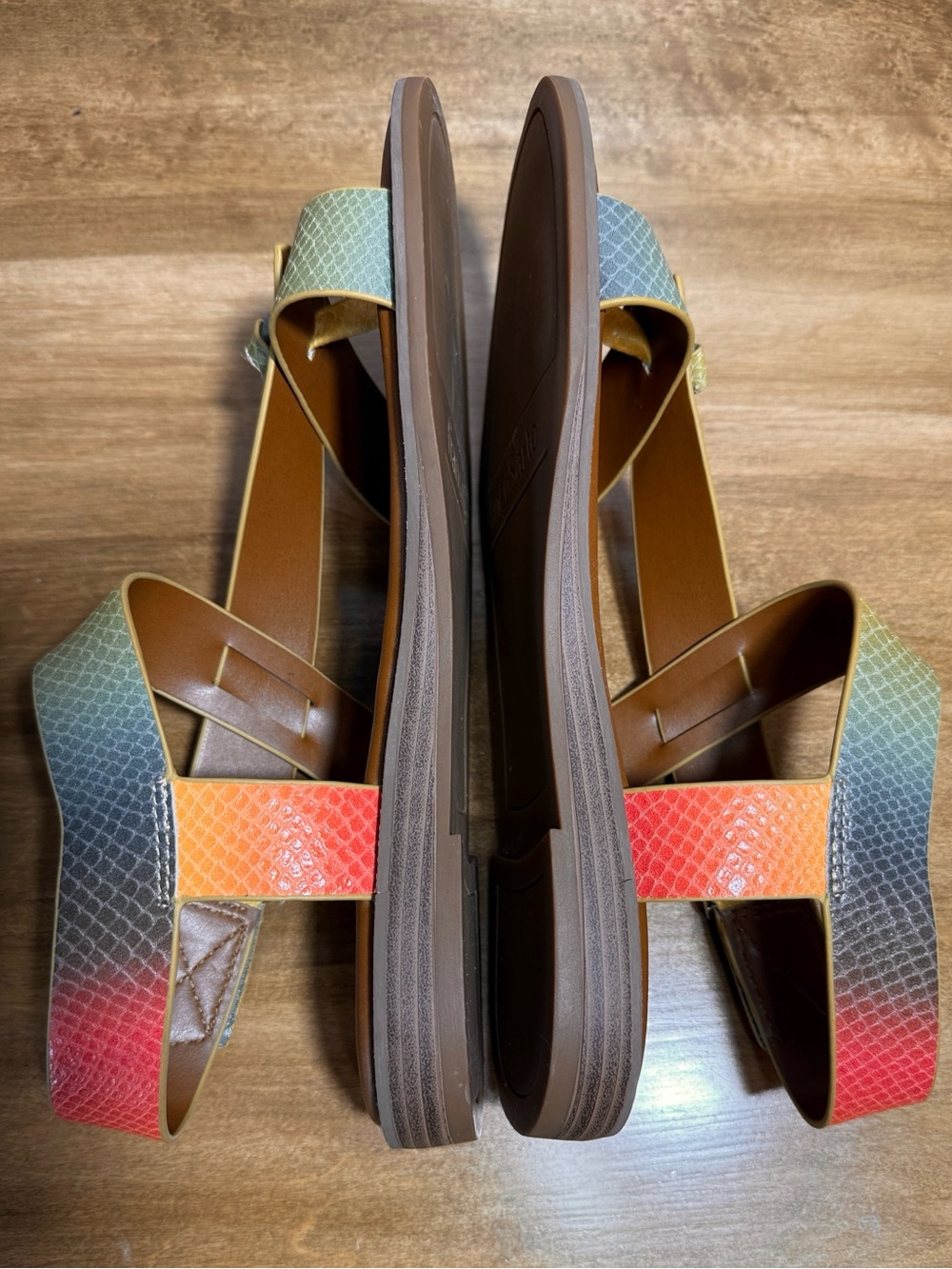 Franco Sarto Multicolor Gradient Strappy Sandals - Picture 4 of 8